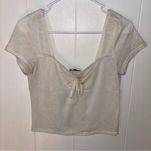 27. Luna Moon Tie-front Blouse Size Large